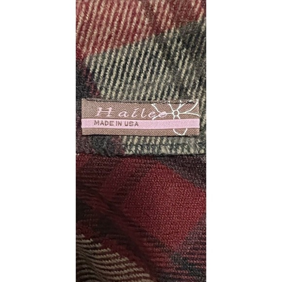 Hailee A-Line Above The Knee Plaid Skirt Red/Black/Cream Size: 32x22 - Picture 6 of 6